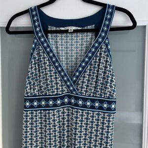 Max Studio Blue and White Maxi Dress